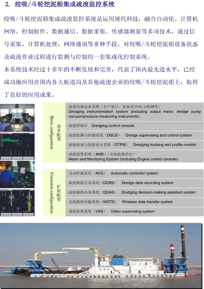 绞吸/斗轮挖泥船集成疏浚监控系统
